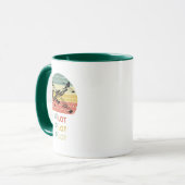 航空クール機、ヴィンテージレトロ日没、シンプル航空 マグカップ (正面左)