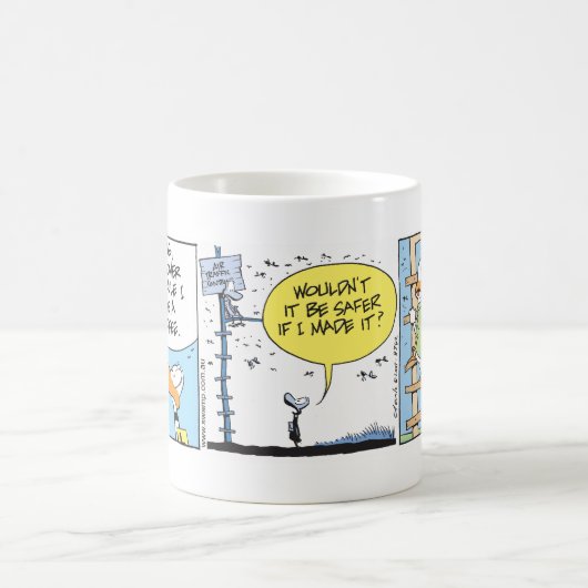 航空コーヒーユーモアの漫画 コーヒーマグカップ (中央)