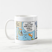 航空コーヒーユーモアの漫画 コーヒーマグカップ (左)