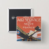 航空サービスに加入 缶バッジ (正面&裏面)