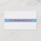 航空サービス業カード 名刺 (裏面)