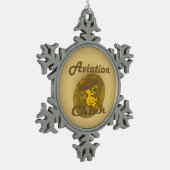 航空シック#6 スノーフレークピューターオーナメント (左)