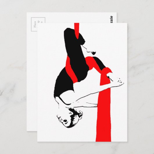 航空シルクダンサージェミニポーズ ポストカード (正面/裏面)