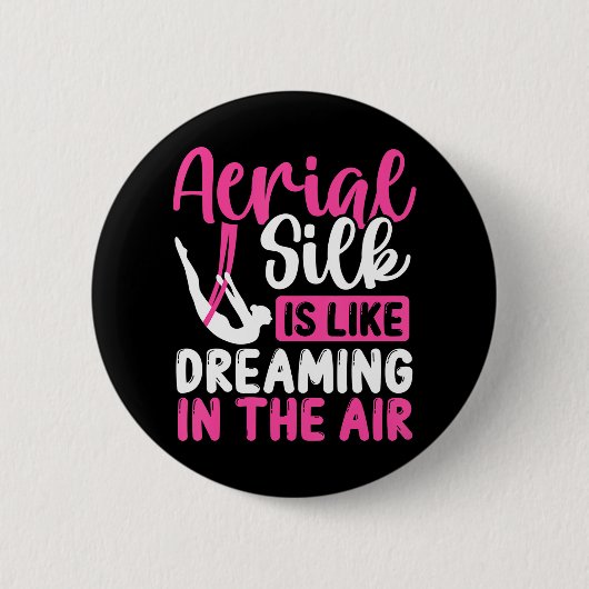 航空シルク踊り航空シルクダンサーエリアル 缶バッジ (正面)