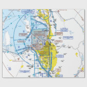航空チャート包装紙 ラッピングペーパー (フラット)