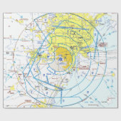 航空チャート包装紙 ラッピングペーパー (フラット)