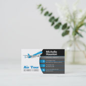 航空ツアー |旅行代理店の名刺 名刺 (スタンド正面)