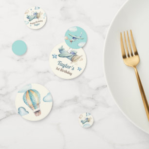 航空テーマトドラーボーイズ誕生日 コンフェッティ