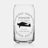 航空バー&グリル飲み物用品缶ビール飲み物用品 ガラス缶 (裏面)