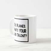 航空パイロットすごい人材。コーヒーマグ コーヒーマグカップ (正面左)