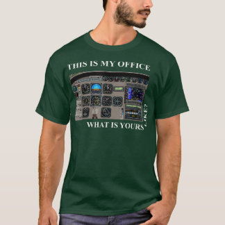 航空パイロットセスナ172コックピット Tシャツ
