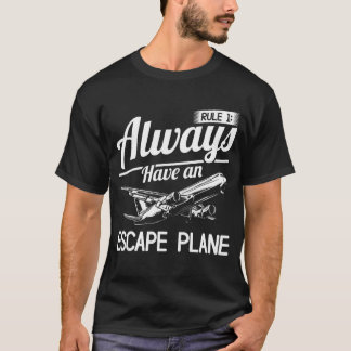 航空パイロットプンエスケープ飛行機航空機パイロット1 Tシャツ