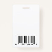 航空パイロット会社フォトセキュリティIDバーコード バッジ (裏面)