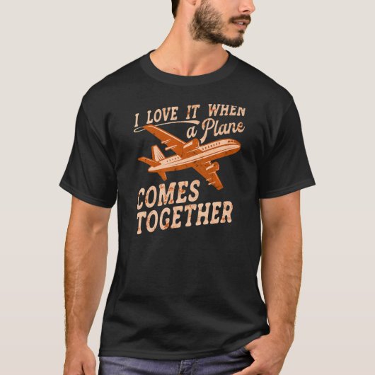 航空パイロット航空主題のPun 企業の. Tシャツ (正面)