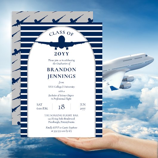 航空パイロット航空学校卒業 招待状