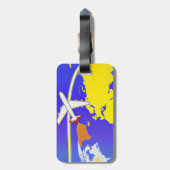 航空パーソナライズされた便 ラゲッジタグ (裏面縦)