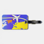 航空パーソナライズされた便 ラゲッジタグ (裏面横)