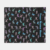 航空パーソナライズされた毛布 フリースブランケット (正面(横))