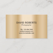 航空ビデオ&写真ドローンサービス金ゴールド 名刺 (裏面)