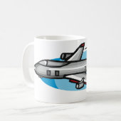 航空ファンに贈るジェット機 コーヒーマグカップ (正面左)