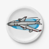 航空ファン向けジェット機 ペーパープレート (正面)