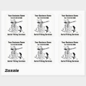 航空フィッター漫画スクエアステッカー スクエアシール (シート)