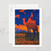 航空フランスの宣伝ポスター ポストカード (正面/裏面)