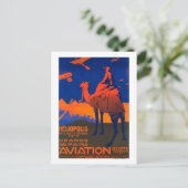 航空フランスの宣伝ポスター ポストカード (スタンド正面)