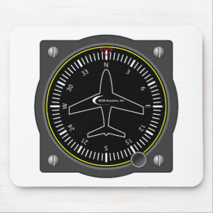 航空ヘッディングゲージ マウスパッド
