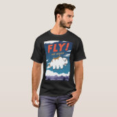 航空ポスターフライエアランチライディングアカデミー Tシャツ (正面フル)