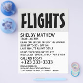 航空モダンはっきりした線のフラ広告イヤ チラシ (シングル)