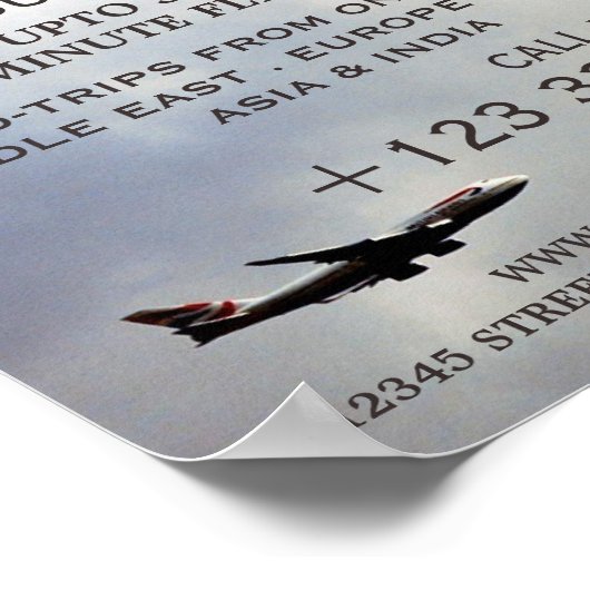 航空モダン便広告 ポスター (角)