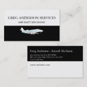航空モダン整備士事業用カード 名刺 (正面/裏面)