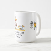 航空ユーモアのコーヒー漫画のマグ コーヒーマグカップ (正面右)