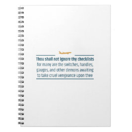 航空ユーモアはチェックリストを無視しません ノートブック