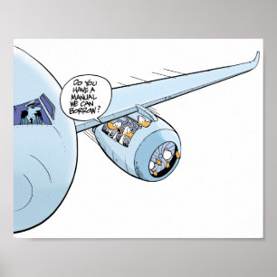 航空ユーモア漫画ポスター ポスター