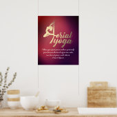 航空ヨガ瞑想インストラクターピラティスフィットネス ポスター (キッチン)