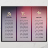 航空ヨガ瞑想フィットネスインストラクターパンフレット チラシ (裏面)