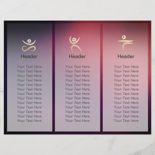 航空ヨガ瞑想フィットネスインストラクターパンフレット チラシ (裏面)