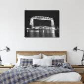 航空リフト橋(白黒) キャンバスプリント (インサイチュ (寝室))