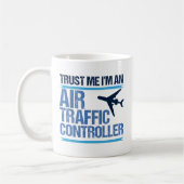 航空交通おもしろい制御装置 コーヒーマグカップ (左)