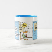 航空交通の無秩序の航空ユーモアのマグ ツートーンマグカップ (中央)