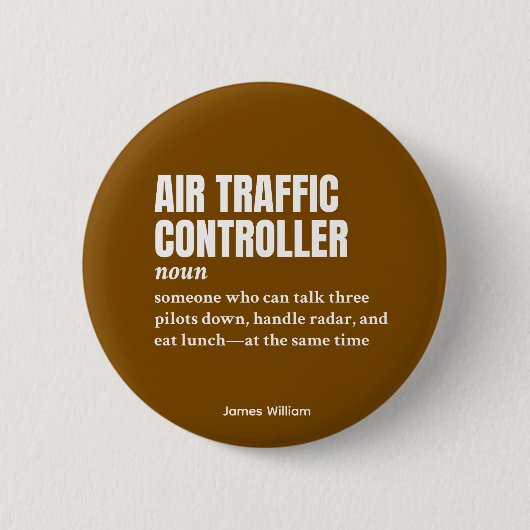 航空交通コントローラ – ユニークジョブ定義 缶バッジ (正面)