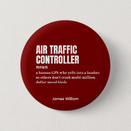 航空交通コントローラ – 定おもしろい義 缶バッジ