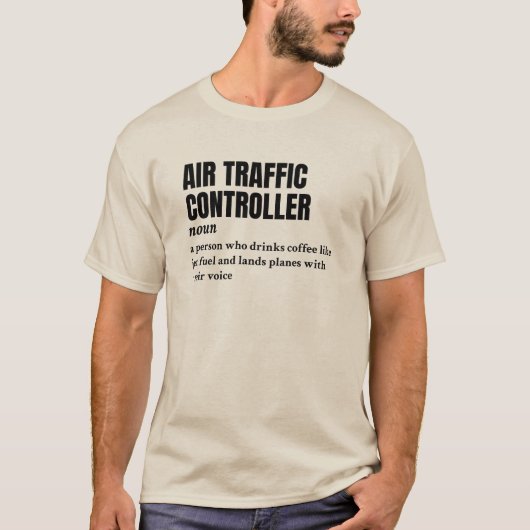 航空交通コントローラ – 定おもしろい義 Tシャツ (正面)