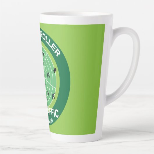 航空交通制おもしろい御者ギフト |空港マグ カフェラテマグ (右)