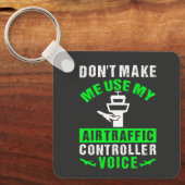 航空交通制御機音声おもしろい引用文 キーホルダー (正面)