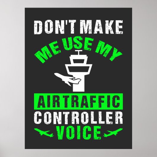 航空交通制御機音声おもしろい引用文 ポスター (正面)