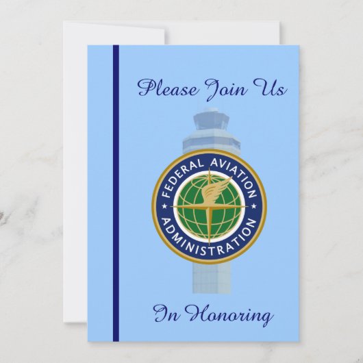 航空交通管制リタイア招待状 招待状 (正面)