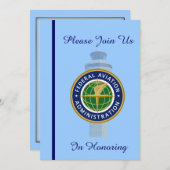 航空交通管制リタイア招待状 招待状 (正面/裏面)